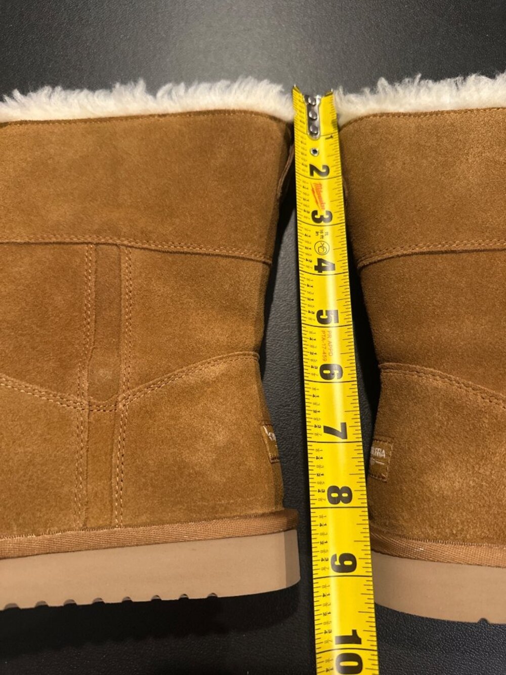 Koolaburra by UGG Chestnut Tan Faux Fur Zip Winter Boots Womens  Size 7 - Picture 6 of 8